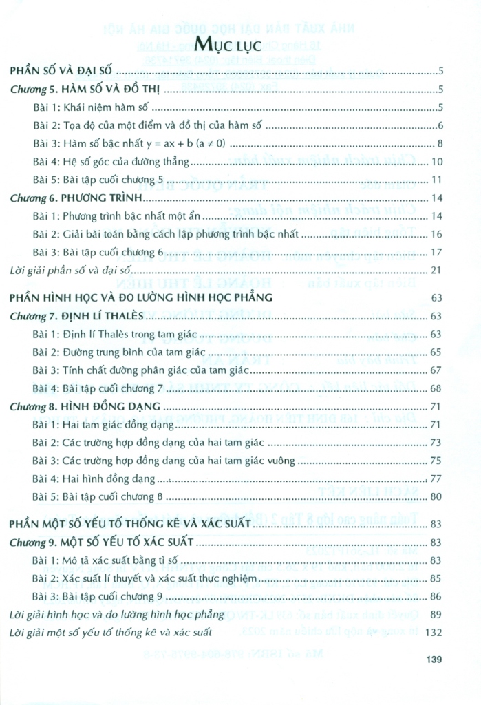 TOÁN NÂNG CAO LỚP 8 - TẬP 2 (Bồi dưỡng và phát triển năng lực Toán - Biên soạn theo chương trình SGK mới)